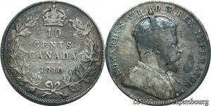 P8220 Canada 10 Cents Edward VII 1910 Silver -> M Offer