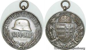 P8236 Hungary Medal World War I 1914 1918 Silvered AU -> M Offer