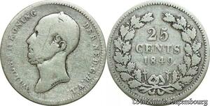 P8237 Netherlands 25 cents Willem II 1849 Silver -> M Offer
