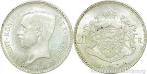 P8262 Belgium 20 Francs Albert I 1934 Silver AU -> M Offer