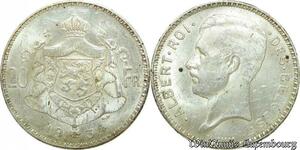 P8266 Belgium 20 Francs Albert I 1934 Silver AU -> M Offer