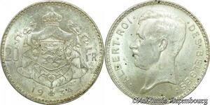 P8267 Belgium 20 Francs Albert I 1934 Silver AU -> M Offer