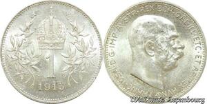 P8276 Austria Corona Franz Joseph I 1915 Silver AU -> M Offer