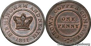 P8335 Great Britain One Penny George III Crown Birmingham 1811 XF -> M Offer