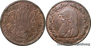 P8336 UK One Penny Parys Mine Company Thomas Williams 1788 counterstamped