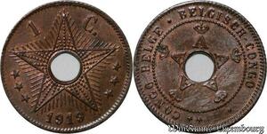 P8342 Congo Belge 1 Centime Albert I 1919 UNC -> M Offer