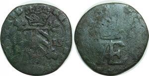 Q0178 Spanish Netherland Double Denier Albert et Isabelle 1615 Ae -> Make offer