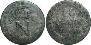 Q0229 France 10 Centimes Napoléon Ier 1808 W Lille -> Make offer
