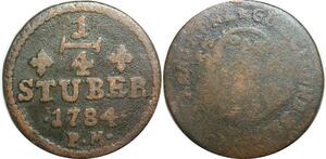 Q0274 German States Jülich-Berg 1/4 Stuber Friedrich Wilhelm III 1784 -> Offer
