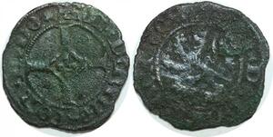 Q0282 Flandres Pays Bas Bourguignons Double Mite Philippe Beau Gand ND 1490 Lion