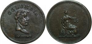 Q0294 Rare Token Canada British Columbia Farthing Duke Wellington 1820 1830