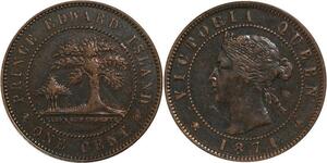 Q0309 Rare Canada Prince Edward Island Cent victoria 1871 AU -> Make offer