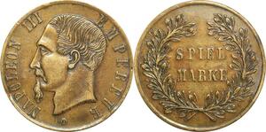 Q0337 Token Germany Napoleon III Empereur 1853 1870 Spiel Mark AU -> Make offer