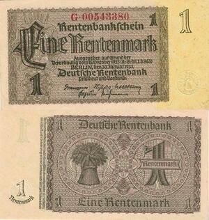 Q4141 Banknote Germany Berlin 1 Rentenmark Rentenbankschein 1937 UNC - M Offer