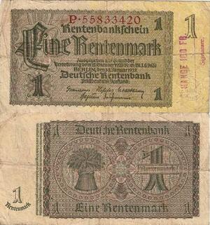 Q4142 Banknote Germany Berlin 1 Rentenmark Rentenbankschein 1937 - Make Offer