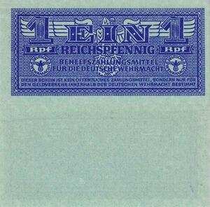 Q4150 Banknote Germany Wehrmacht 1 Reichspfennig 1942 - Make Offer