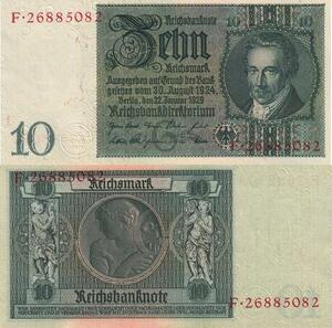 Q4156 Banknote Germany Berlin 10 Reichsmark 1929 UNC - Make Offer
