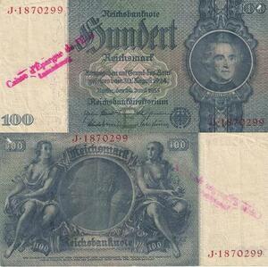 Q4170 Banknote Germany Berlin 100 Reichsmark Justus Liebig Stamp 1935 - Make Offer