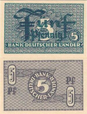 Q4189 Banknote RFA Germany 5 Pfennig 1948 UNC - Make Offer