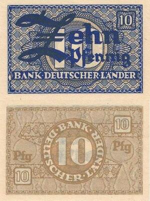 Q4190 Banknote RFA Germany 10 Pfennig 1948 UNC - Make Offer