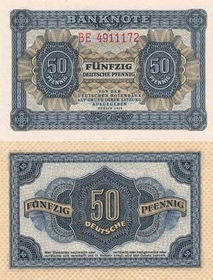 Q4195 Banknote DDR Germany Berlin 50 Pfennig 1948 UNC - Make Offer