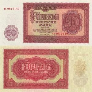 Q4202 Banknote Germany 50 Mark Stylized frames Berlin 1955 - Make Offer