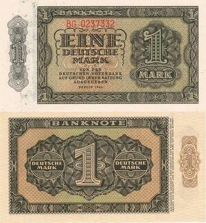 Q4203 Banknote Germany 1 Mark Stylized frame Berlin 1948 - Make Offer 