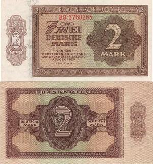 Q4204 Banknote Germany 2 Mark Stylized frame Berlin 1948 - Make Offer