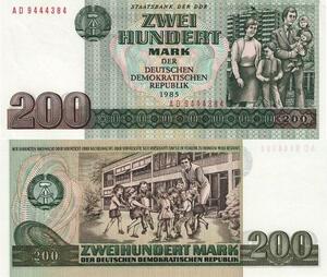 Q4218 Banknote Germany 200 Mark Family, school DDR 1985 - Make Offer