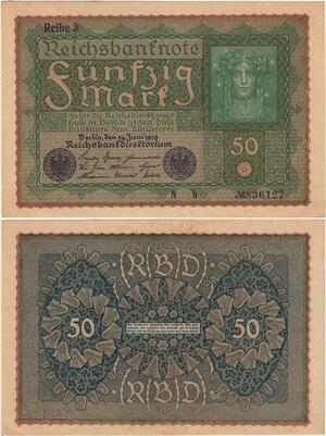 Q4240 Banknote Germany Berlin 50 Mark 1919 UNC - Make Offer