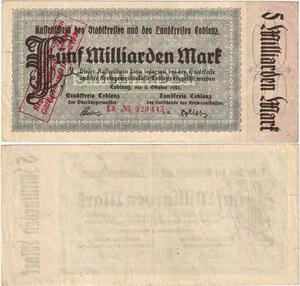 Q4269 Banknote Germany 5 Milliarden Mark Uniface Berlin 1923 - Make Offer
