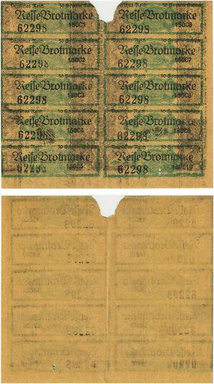 Q4284 Banknote Germany Reife-Brotmarke 50g bread each - Offer