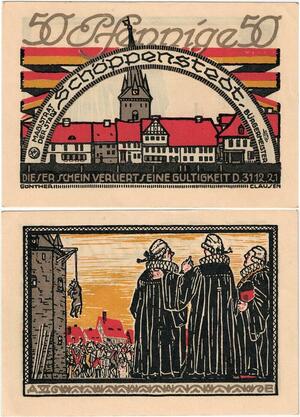 Q4322 Banknote Germany 50 Pfennig Magistrate Schöppenstedt 1921 - Offer