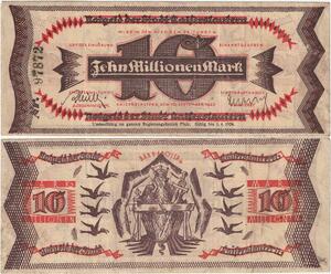 Q4326 Banknote Germany 10000000 Mark Frederick B Kaiserlautern 1923 - Offer