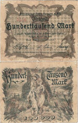 Q4345 Banknote Germany 1000000 Mark Woman & children after war Speyer 1923
