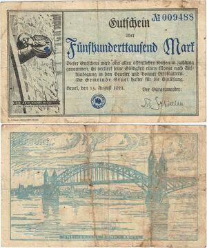 Q4347 Banknote Germany 5000000 Mark Bridge Bonn 1923 - Make Offer
