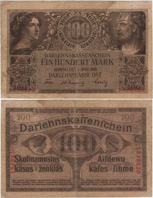 Q4399 Banknote Germany 100 Mark Lithuania Kowno  1918 - Make Offer