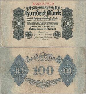 Q4421 Banknote Germany Berlin 100 Mark Arabesques 1922 - Make Offer