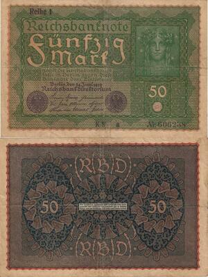 Q4425 Banknote Germany Berlin Weimar Republic 50 Mark 1919 -> Make Offer
