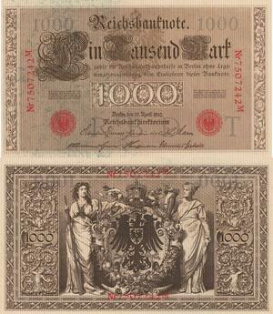 Q4433 Banknote Germany Berlin 1000 Mark 1910 AU -> Make Offer