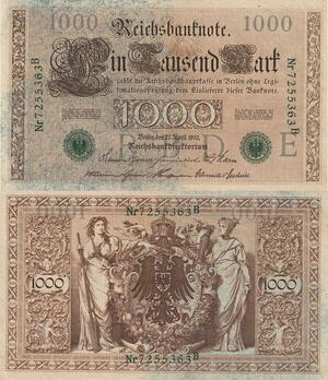 Q4434 Banknote Germany Berlin 1000 Mark 1910 AU -> Make Offer