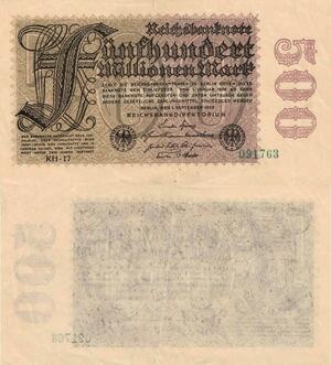 Q4441 Banknote Germany Berlin 500 Millionen Mark 1923 -> Make Offer