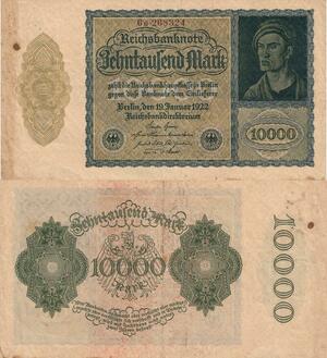 Q4450 Banknote Germany Berlin Weimar 10000 Mark 1922 -> Make Offer