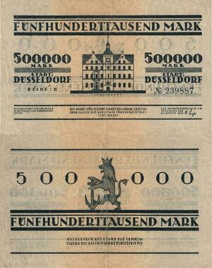 Q4531 Banknote Germany Düsseldorf 500000 Mark 1923 - Make Offer