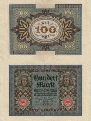 Q4628 Banknote Germany Berlin 100 Mark Reichsbanknote 1920 UNC - Make Offer
