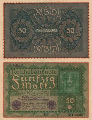 Q4629 Banknote Germany Berlin 50 Mark 1919 UNC -> Make Offer