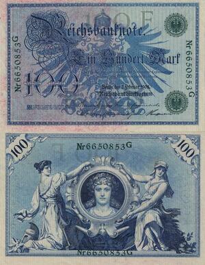 Q4667 Banknote Germany Berlin 100 Mark Reichsbanknote 1908 AU - Offer