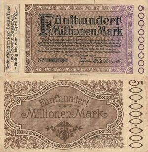 Q4716 Banknote Germany Trier Birkenfeld 500 Millionen Mark 1923 -> Make offer