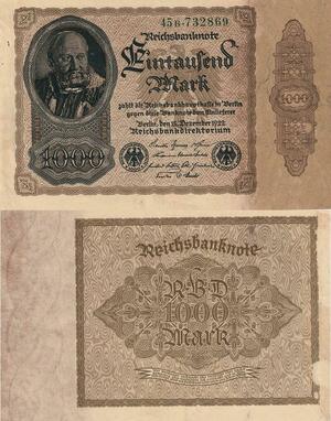 Q4740 Banknote Germany  Berlin 1000 Mark Reichsbanknote 1922 - Make Offer