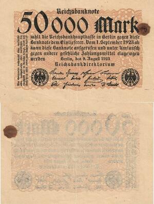 Q4760 Banknote Germany Berlin 50000 Mark Reichsbanknote 1923 - Make Offer